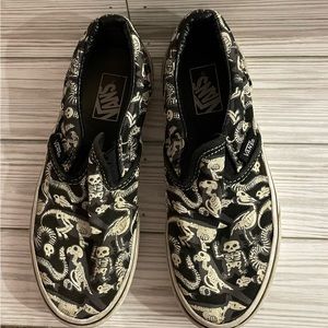Kids Animal Skeleton Slip On Vans Shoes